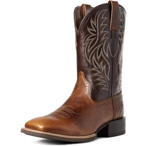Ariat Men's Sport Wide Square Toe Cowboy Boot (9.5, Peanut Butter)