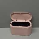 SUBEKYU 0.5 Gal Mini Countertop Trash Can with Lid for Desktop, Small Garbage Can for Office, Tiny Wastebasket,Pink