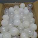 GOGOSO Ball Pit Balls Plastic Playballs for Baby Toddlers Kids Boys Girls Playhouse Decor Play Pool Fun Phthalate-Free BPA-Free Bath Toy White Beige Transparent,100 Balls