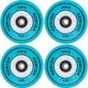 Light Up Inline Skate Wheels, LED Roller Skate Wheels, Flash Luminous Roller Blade Replacement Wheel w/Bearings ABEC-9, 80mm 76mm 72mm, 4-Pack (Blue, 80mm)