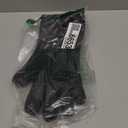 Kitchen Oven Gloves - Dual-Layer Heat Resistant Grilling Gloves, Silicone Oven Mitts with 5 Fingers, Waterproof Non-Slip Pot Holder for Barbecue, Cooking, Baking (Small, Black Long)