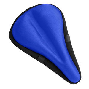 Zacro Comfort Bike Seat Cushion - Padded Gel Cover for Exercise, Mountain & Road Bikes, Universal Fit for Peloton & Stationary Bikes, Blue