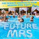 Junkin Bachelorette Pool Floats Bride Party Inflatable Floating Letter Set Bachelorette Decorations Gifts for Pool Beach Party with Adhesive Dots