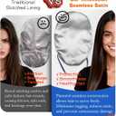 Large Satin Lined Scrub Cap for Women Long Hair Nurse Head Cap Surgical Bonnet 4 Buttons