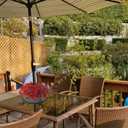 Umbrella Planter for Patio Table - Flower Pot Hole Fits Standard Poles Up to 1.5" Diameter, Container for Garden Home Plants, Carbon Steel Material (Grey) (Gray)