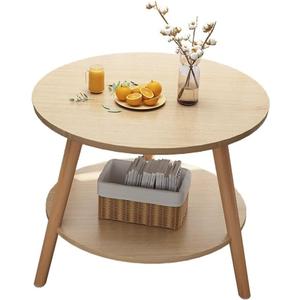 Coffee Tables Coffee Table Modern Home Small Tea Table Simple Living Room Bedroom Sofa Small Side Table Double Storage Small Round Table Coffee Tables for Living Room(A)