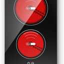 VBGK Electric Cooktop,110V 2100W Electric Stove Top with Knob Control,9 Power Levels, Kids Lock & Timer,LED touch control,Overheat Protection Electric stove,24 Inch desktop 2 burner