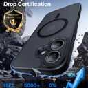 Faiono Magnetic for iPhone 16 Case [Full Camera Protection][Military-Grade Protection][Compatible with MagSafe] Shockproof Protective Slim Phone Case for iPhone 16, Black