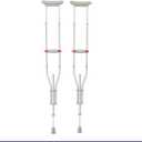 Medline Folding Aluminum Crutches for Kids, Adults, and Seniors, Walking Aid, 300 LB Weight Capacity, 1 Pair, Fitting 4'7"-6'7", Foldable Crutch Includes Padded Underarm Cushions