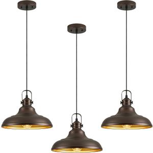 Oil Rubbed Bronze Pendant Light Modern Pendant Lights for Kitchen Island Hanging Lighting Fixture Over Sink for Dinning Room Bedroom Hallway,3 Packs