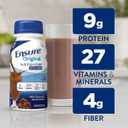 Ensure Original Milk Chocolate Nutrition Shake With Fiber | Small Meal Replacement Shake | Ready to Drink | 9g Protein, 27 Vitamins and Minerals | 8 fl oz - 24 Pack (EXP 09/01/27)