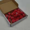 LANKER 24 Pack LED Tea Lights Candles, Flickering Red Flameless Tealights, Long Lasting Battery Operated Fake Candles, Decoration for Wedding, Halloween and Christmas (Red - 24pcs)