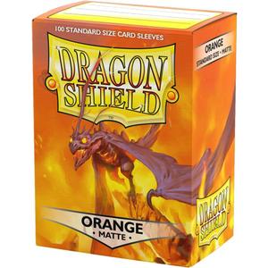 Dragon Shield | Standard Size Card Matte Sleeves | 100 CT - Smooth & Tough Premium TCG Sleeves | Compatible with Pokemon, Flesh & Blood, One Piece & Magic The Gathering | Orange