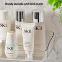 2 x Acrylic Shower Shelves, Clear Large Size 12.8" no Drill and Peel and Stick Wall Mounted Shower Caddy, Bathroom Wall Shelves with Self Adhesive Tape for Bathroom, Kitchen.