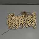 Hanging Wooden Reserved Sign Rustic Unfinished Wedding Reserved Seating Sign with Jute Hanging Rope Laser Cut for Important Events Church Pews Chair and Restaurant