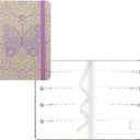 Letts of London® Paisley Academic Weekly/Monthly Planner, August 2025 to July 2026, Week-to-View, Sewn Binding, Multilingual, A6 Size, 5.875" x 4.125", Butterfly (C030851-25)