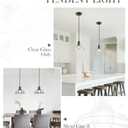 Industrial Pendant Lights Kitchen Island Black 8.7", Hanging Light Fixtures with Clear Glass and Metal Cage, Farmhouse Kitchen Pendant Light for Dining Room, Bedroom, Living Room