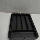 Lifewit Silverware Organizer for Drawer, Expandable Utensil Tray, BPA-Free Adjustable Cutlery Holder for Kitchen Storage, 8.1-13.9 x 11.3(M), Black