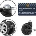 Zoofen Luggage Replacement Wheels 2 pcs Suitcase Replacement Wheels Wear-Resistant Luggage Wheels for Most Suitcase Repair