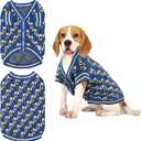 Pet Sweaters for Dogs Boys and Girls, Dynamic Letter Patterned Dog Sweater,Dog Cardigan,Pet Clothes,Pet Knitted Clothing,Fit for Different Seasons and Kinds of Dogs (Blue M)