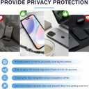 Privacy Cover Compatible for iPhone 14 Pro/14 Pro Max/15 Pro/15 Pro Max/16 Pro/16 Pro Max with Front Camera Cover, Face Recognition On/Off, Camera Lens Blocker Protect Security and Privacy-2Pack