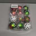 12Pcs Christmas Balls Tree Decorations, 2.4inch Plastic Shatterproof Glitter Hanging Ornaments for Christmas Tree Home Kitchen Office Indoor Xmas Tree Wall Window Fireplace Mantel Decor (Red Green Blue)