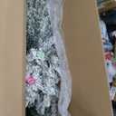 National Tree Company 6 ft Pre-Lit Flocked Acacia Artificial Christmas Tree, 300 Clear Lights, 840 Branch Tips, Includes Stand, Green