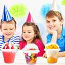 Szsrcywd 50 Pack 9 oz Clear Plastic Cups,Disposable Dessert Cups with No Hole Dome Lids,Crystal PET Party Cup for Parfait,Salad,Ice Cream,Cold Drink,Cupcake