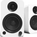 Kanto YUW 140W Powered Speakers with Bluetooth® 4.2 and RCA Input | Features Signal Detection and Auto Stand-by | Remote Included | Pair | Matte White