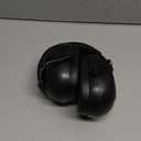 Earmuffs hearing protection with low profile passive folding design 26dB NRR and reduces up to 125dB, black