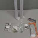 Ceiling Curtain Track, Curtain Track with Roller Hooks, 3ft - 6ft Ceiling Mounted Rail Set for Room Divider, White