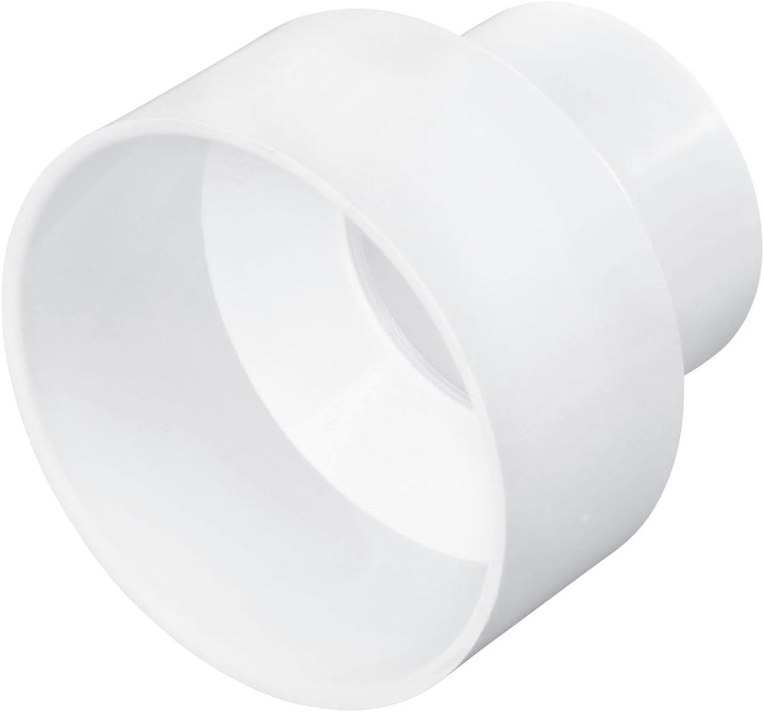 NDS 6P07 PVC S&D Increaser/Reducer Coupling, 4-Inch X 6-Inch, for Hub X Hub Solvent-Weld Connections, for use with 4-Inch & 6-Inch Sewer and Drain Pipe, White