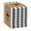 Native Fab 100% Cotton Striped Kitchen Towels - Set of 12-16"x26"- Basket Weave Stripe Dish Towels for Quick Drying, Absorbent Kitchen Wash Cloths Set with Hanging Loop - Black
