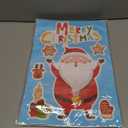 10 x 286 PCS 10 Sheet Double-Sided Christmas Window Clings, Christmas Snowflake Window Clings Stickers for Glass, Xmas Holiday Santa Claus Snowflake Decals for Party