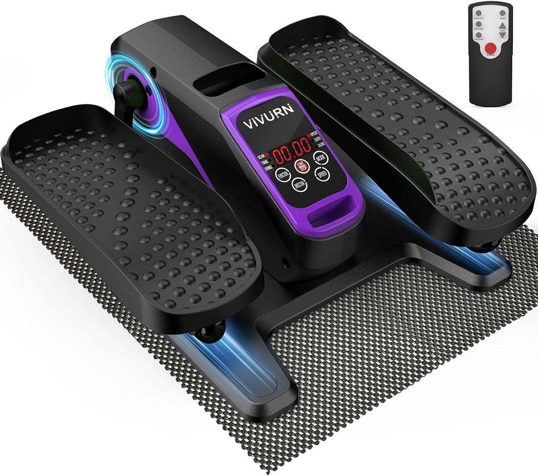 VIVURN-018 Under Desk Elliptical 12 Speed 5 Modes Mini Motorized Leg Exerciser While Sitting for Seniors As Seen on TV with Non-Slip Mat Quiet & Portable Electric Pedal Exerciser for Home and Office