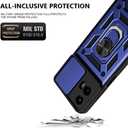 2 x for Moto G-5g-2024 Case: with 2PC Screen Protector,Sliding Camera Cover and Kickstand for Phone Cover Moto G 2024 case,Blue