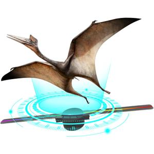 3D Hologram Fan LED Projector With 16.5in (42cm) 256 LED High-Definition Display, Suitable for Attracting Attention in Shopping Mall, Dining, and Exhibition Hall Activities