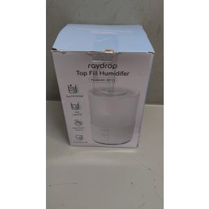 raydrop Humidifiers for Bedroom, 3.0L Cool Mist Humidifiers for Large Room & Home, Top Fill Air Humidifier for Baby Nursery & Plants, Essential Oil Diffuser with Color Lights, Timer, Auto Shut-Off (White)