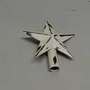 Gejoy Mini Christmas Rustic Tree Topper Natural Star 6 Inch Miniature Star Tree Topper for Christmas Tree Home Decor Winter Holiday (Metal, Vintage)