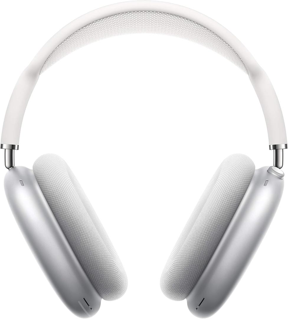 Apple AirPods Max Wireless Over-Ear Headphones, Active Noise Cancelling, Transparency Mode, Personalized Spatial Audio, Dolby Atmos, Bluetooth Headphones for iPhone  Silver