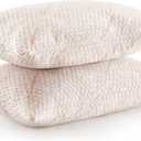 Dearfoams Bed Pillows,Set of 2 King Size,Down Alternative Copper-Infused Pillows with Soft Knit Cover,Supportive for Back, Side & Stomach Sleepers