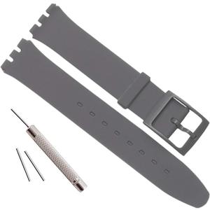 GreenOlive Ultra-thin Replacement Waterproof Silicone Rubber Watch Strap Watch Band for Swatch Skin Series