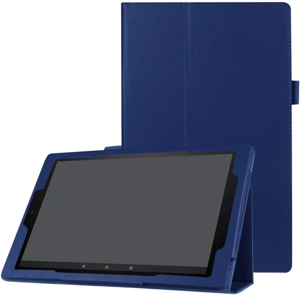 Tablet Cover for Amazon Kindle Fire HD10 7th 9th Generation(2017/2019 Release), Ultra Slim Folio Stand Lightweight Leather Case for Kindle Fire HD 10 7th 9th Gen 10.1" (Li-Dark Blue)