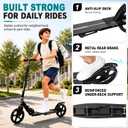 Kick Scooter for Big Kids Teens Adults,Heavy Duty Frame,8" PU Wheels