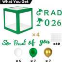 2026 Graduation Party Decorations - Black Balloon Boxes with Letters, "GRAD" & "So Proud of You" & "2026", 20pcs Balloons, Graduation Photo Props for High School College Class of 2026 Celebration