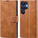 FLIPALM Wallet Case for Samsung Galaxy S26 Ultra 6.9", RFID Blocking Credit Card Holder, PU Leather Folio Flip Kickstand Protective Shockproof Cover for Galaxy S26 Ultra (Grayish-Brown, S26 Ultra)