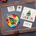 2 x Christmas Tree Ornaments, Stained Glass Effection, 4 Inch Acrylic Ornament, White Elephant Gifts, Holiday Decor, Christmas Ornament 2025, Tree Ornaments, New Year Decorations