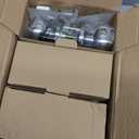 AEEKEL Privacy Door Knob, Brushed Nickel Door Knobs Interior Keyless Locks Set(6 Pack), Bedroom Bathroom Door Knob with Lock, Reversible for Left/Right Door Handle