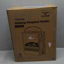 Electric Fireplace Heater, 1500W Portable Space Heater, Fireplace with Realistic 3D Flame Effect and Overheating Safety Protection, Quiet and Safe for Indoor Use Office Bedroom, Oak