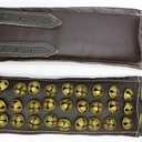 Brown Leather Pad 3 Line Ghungroo Pair (16 NO. GHUNGROO) Big Dancing Bells